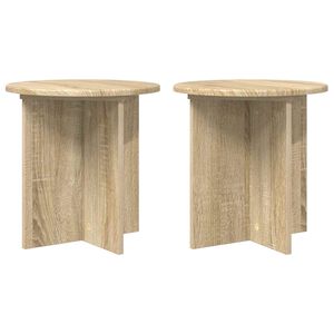 vidaXL Plant Stand 2 pcs Sonoma Oak 40 x 40 x 40 cm Engineered Wood