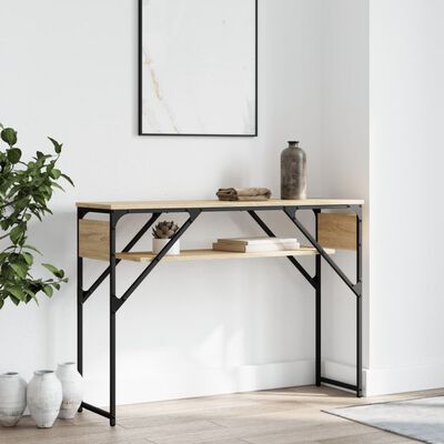 vidaXL Console Table with Shelf Sonoma Oak 105x30x75cm Engineered Wood