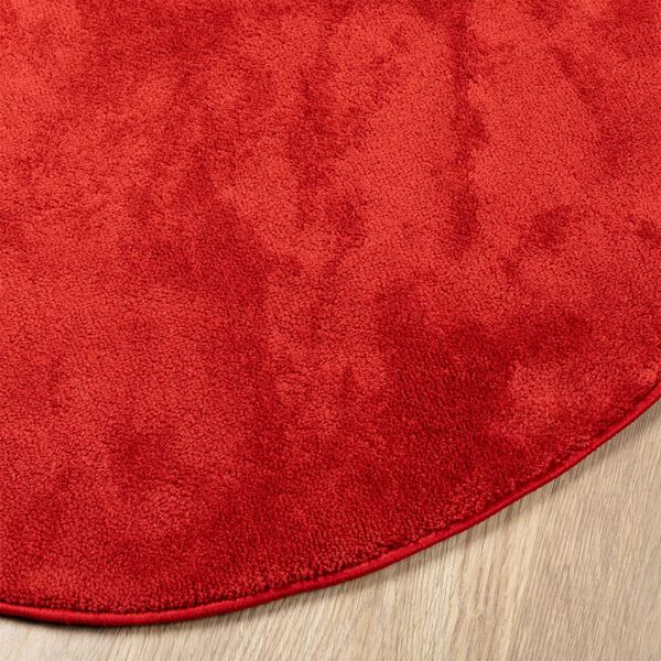 vidaXL Rug OVIEDO Short Pile Red &Oslash; 160 cm