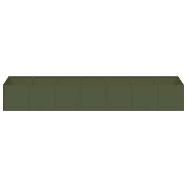 vidaXL Planter Olive Green 280x80x40 cm Steel