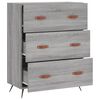 vidaXL Chest of Drawers Grey Sonoma 69.5x34x90 cm Engineered Wood