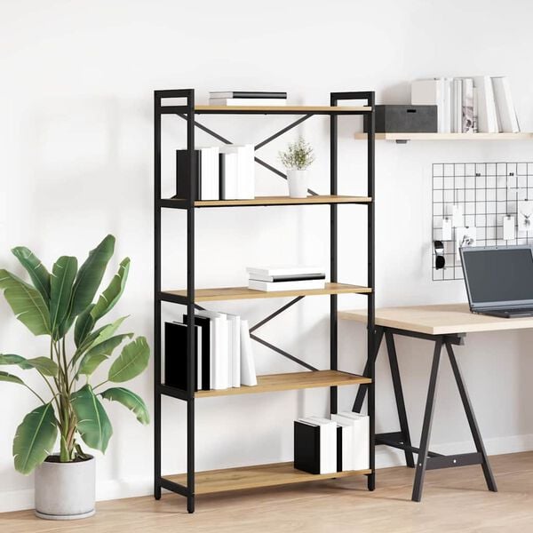 vidaXL Bookshelf Artisan Oak 80 x 30 x 155 cm Engineered Wood