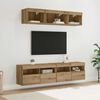 vidaXL TV Wall Units with LED 5 pcs Artisan Oak 80 x 30 x 40 cm