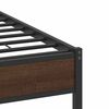 vidaXL Bed Frame without Mattress Brown Oak 120x190 cm Small Double Engineered Wood
