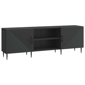 vidaXL TV Cabinet Black 150 x 31 x 50 cm Engineered Wood
