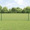 vidaXL Fence with Post Green 0.6 x 50 m Steel and PVC