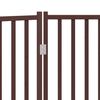 vidaXL Dog Gate Foldable 3 Panels Brown Oak 150 cm Solid Wood Fir