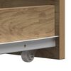 vidaXL Narrow Bathroom Cupboard with Wheels Artisian Oak Engineered Wood
