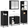 vidaXL Bathroom Furniture Set 4 pcs Black Oak Engineered Wood