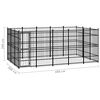 vidaXL Outdoor Dog Kennel Steel 13.82 m&sup2;