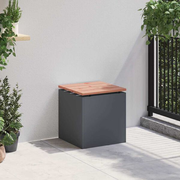 vidaXL Garden Bench Anthracite 40 x 40 x 43 cm Steel