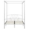vidaXL Bed Frame without Mattress with Canopy White 140x200 cm Metal