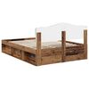 vidaXL Bed Frame with Headboard Old Wood 160 x 200 cm Solid Pine Wood