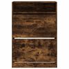 vidaXL Shoe Cabinet with 2 Flip-Drawers Smoked Oak 80x34x116 cm