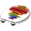 SCH&Uuml;TTE Toilet Seat with Soft-Close COLORFUL STONES