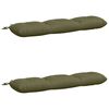 vidaXL Bench Cushions VIANEN 2 pcs 100% Polyester Olive Green