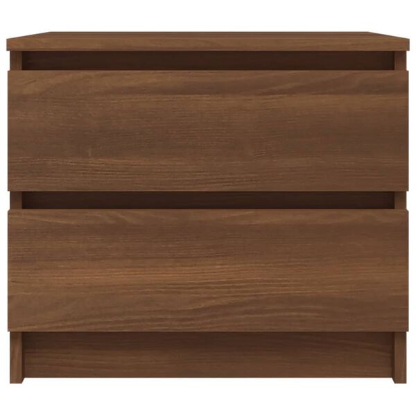vidaXL Bed Cabinets 2 pcs Brown Oak 50x39x43.5 cm Engineered Wood