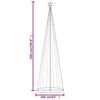 vidaXL Christmas Cone Tree Warm White 732 LEDs 160x500 cm