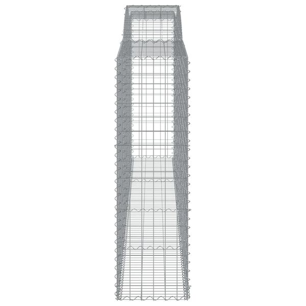 vidaXL Arched Gabion Basket 400x50x160/180 cm Galvanised Iron