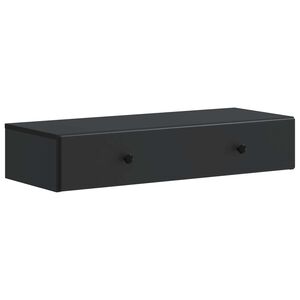 vidaXL Wall-Mounted Side Table Wall-mounted Black 87.5 x 34.5 x 17 cm