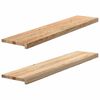 vidaXL Stair Treads 2 pcs Untreated 120x30x2 cm Solid Wood Oak
