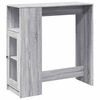 vidaXL Bar Table with Racks Grey Sonoma 101x40x103.5cm Engineered Wood