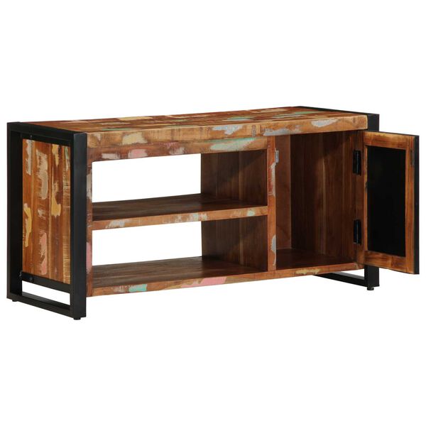 vidaXL Shoe Bench Multicolour 100 x 40 x 50 cm Solid Reclaim wood