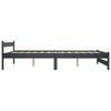 vidaXL Bed Frame without Mattress Dark Grey Solid Pinewood 160x200 cm (322023+2x321990)