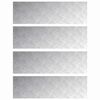 vidaXL Stair Tread Rectangular 4 pcs Silver 100 x 30 cm Aluminium