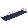 vidaXL Stair Mats Self-adhesive 30 pcs 76x20 cm Grey Blue Rectangular