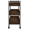 vidaXL Kitchen Trolley Brown Oak 50x30x70 cm Engineered Wood