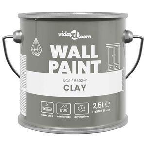 vidaXL Wall Paint Grey 2.5 L Wall Print