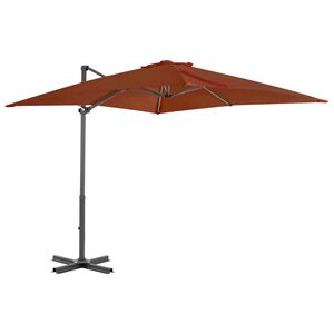 vidaXL Cantilever Garden Parasol with Aluminium Pole Terracotta 250x250 cm