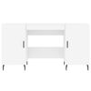 vidaXL Desk White 140x50x75 cm Engineered Wood