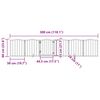 vidaXL Dog Gate with Door Foldable 6 Panels White 300 cm&nbsp;Poplar Wood