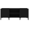 vidaXL Record Cabinet Black 121x38x48 cm Engineered Wood