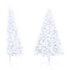 vidaXL Artificial Half Pre-lit Christmas Tree with Ball Set White 240 cm