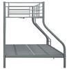 vidaXL Bunk Bed Frame without Mattress Grey Metal 140x200 cm/90x200 cm