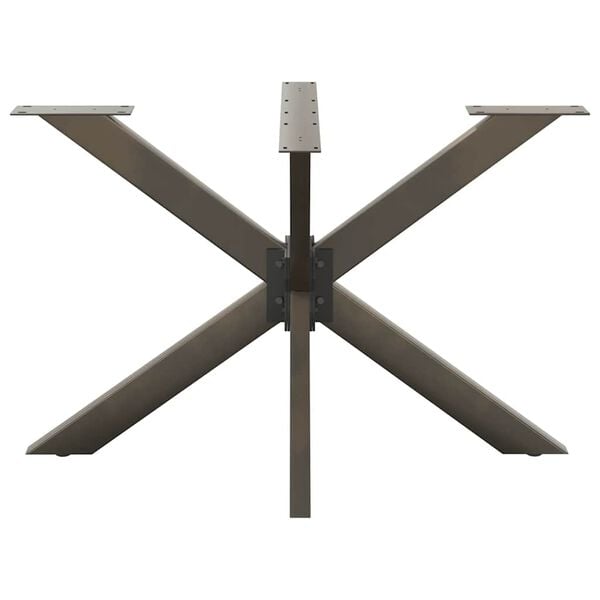 vidaXL Dining Table Leg Spider Shape Black 120x68x(72-73) cm Steel