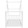 vidaXL Kids Bed Frame White Solid Pine Wood 90x200 cm