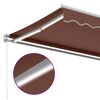 vidaXL Manual Retractable Awning with LED Brown 350x250 cm