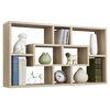 FMD Wall-mounted Shelf Rectangular with 8 Compartments Oak Tree