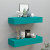 vidaXL Wall-mounted Drawer Shelves 2 pcs Blue 60x23.5x10cm MDF