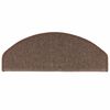 vidaXL Stair Mats 15 pcs 65x24x4 cm Coffee Brown Half Round Large