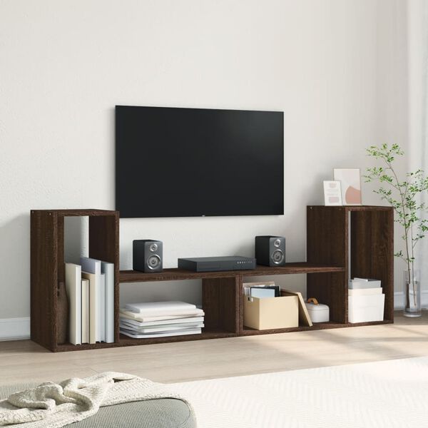 vidaXL TV Cabinets 2 pcs Brown Oak 75x30x50 cm Engineered Wood