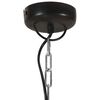 vidaXL Industrial Hanging Lamp Black Round 32 cm E27 Solid Mango Wood