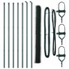 vidaXL Fence Post Green 10 x 1.6 m (36 mm mesh) Steel and PVC