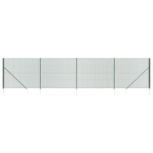 vidaXL Wire Mesh Fence with Spike Anchors Green 2x10 m