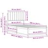 vidaXL Bed Frame with Upholstered Headboard Dark Grey 90 x 200 cm