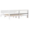 vidaXL Bed Frame with Headboard without Mattress White 200x200 cm